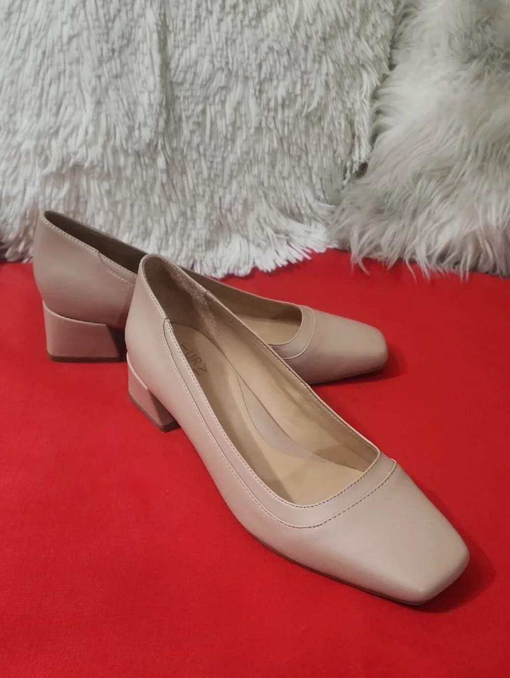 Naturalazer Women's Huntley Square Toe Block Blush Nude